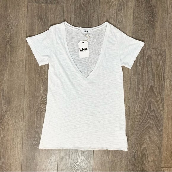 LNA Extreme V Tee T-Shirt White Size XS - Picture 2 of 10